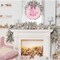 Pink Let It Snow Wooden Hanging Sign Xmas Winter Snowflake Door Wreath Decor with Bow Berries for Indoor Outdoor Home Farmhouse Porch Wall Window Decor Christmas Welcome Sign